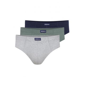 Chiloti barbati Classic  set de 3 perechi bleumarin - verde khaki - gri deschis XXL