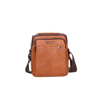 Geanta crossbody de piele ecologica - Maro