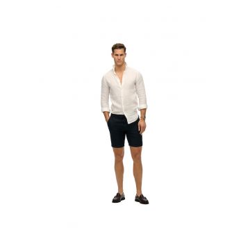 Pantaloni scurti din amestec de in cu snur de ajustare in talie