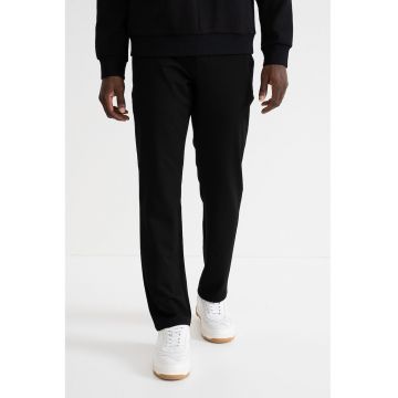 Pantaloni slim-fit chnino cu model uni