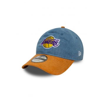 Sapca din denim si piele intoarsa sintetica LA Lakers