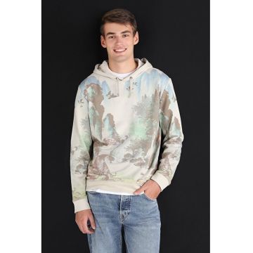 Swater / Bluza De Barbati Alb Regular Fit