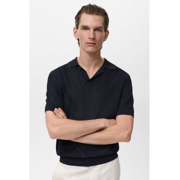 Tricou din tricot fin cu decolteu in V Tricou din tricot fin cu decolteu in V