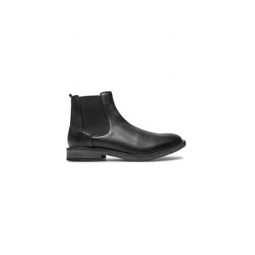 Botine cu glezna joasa pentru barbati  31603 - Piele naturala - Negru