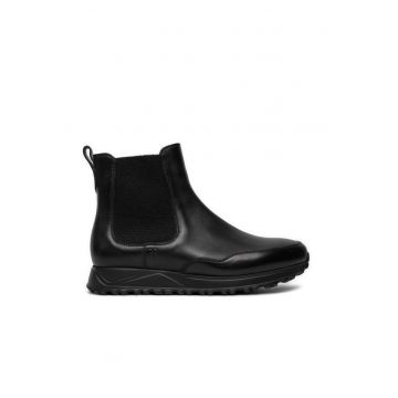 Botine cu glezna joasa pentru barbati  FU1242.AL0TICNBA - Piele naturala - Negru - Negru