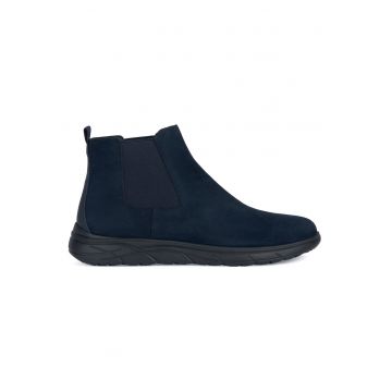Botine cu glezna joasa pentru barbati  U36E1A-022EK - Textil - Bleumarin