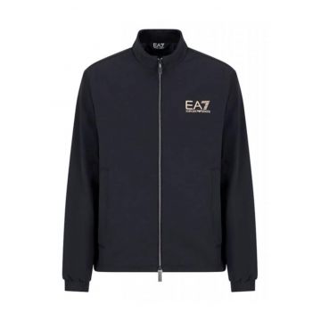 Geaca  neagra - 88% poliamida - 12% elastan - cu logo auriu