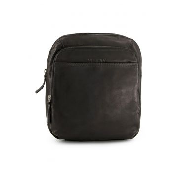 Geanta crossbody din piele naturala cu buzunare multiple