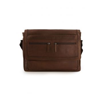 Geanta messenger cu buzunare multiple