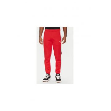 Pantaloni de trening barbati  629588 - Poliester reciclat/Bumbac - Rosu