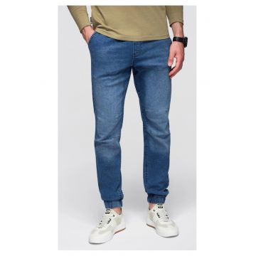 Pantaloni jeans JOGGER cu efect spalat  OM-PADJ-0267