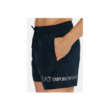 Pantaloni scurti de baie barbati Ea7 Emporio Armani - 7M000519 AF13049 - Poliester - Bleumarin