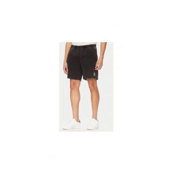 Pantaloni scurti sport barbati  221179 - Bumbac/Poliester - Negru