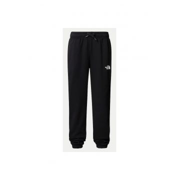 Pantaloni sport barbati -  TNF BLACK - bumbac/poliester - negru