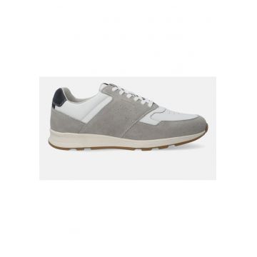 Pantofi sport de piele intoarsa cu design colorblock
