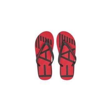 Papuci flip-flop barbati Ea7 Emporio Armani - XCQ004 XK196 - Sintetic - Negru/Rosu