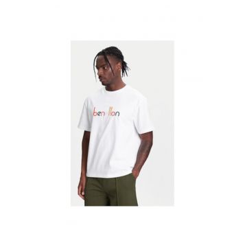 Tricou barbati  3MI6U109O - Bumbac organic - Alb