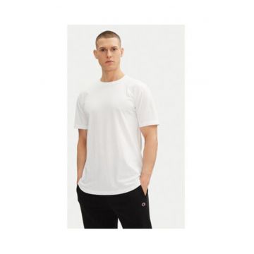Tricou barbati  alb - bumbac/poliester