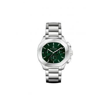 Ceas barbatesc  WWG209404 - curea metalica - cadran verde - 44 mm - rezistent la apa 5 ATM