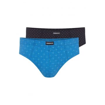 Chiloti barbati Classic  set de 2 perechi negru - albastru