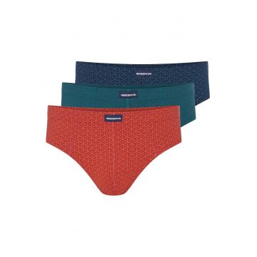 Chiloti barbati set de 3 perechi  multicolor - bumbac - croiala regular fit