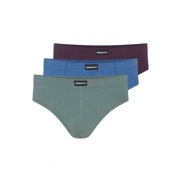 Chiloti de barbati set de 3 perechi  multicolor - din bumbac - croiala regular fit