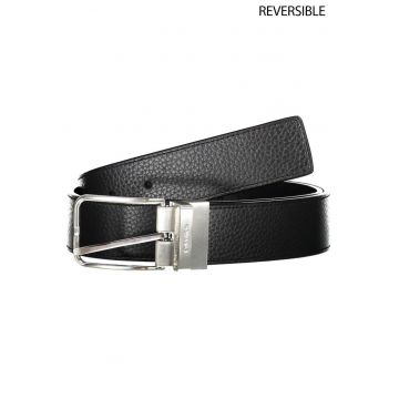Curea reversibila - barbati Adj/Rev Light Frame Mono - Negru