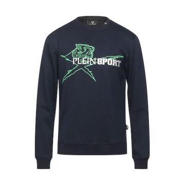 Hanorac barbati  albastru marin - bumbac si poliester - cu logo - stil de viata -