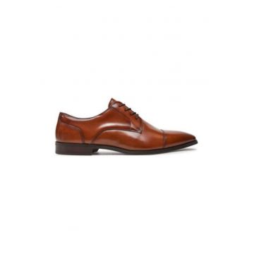 Pantofi barbatesti -  piele lacuita - confortabil - maro