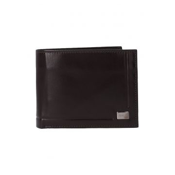 Portofel barbati -  piele naturala - maro - 9.5x12x2.5cm