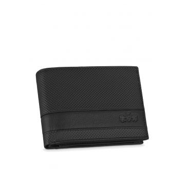Portofel barbati  Piele naturala - RFID - 9.5x12.5x2 cm - Negru ZG-N992-F12
