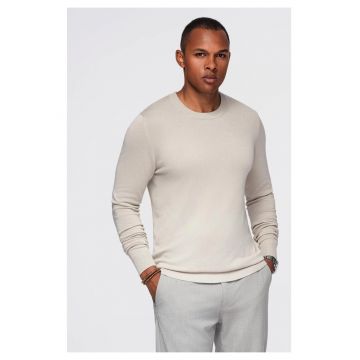 Pulover cu guler rotund din tricot elastic cu tesatura clasica  OM-SWSW-0183