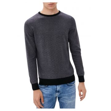 Pulover din bumbac slim fit -