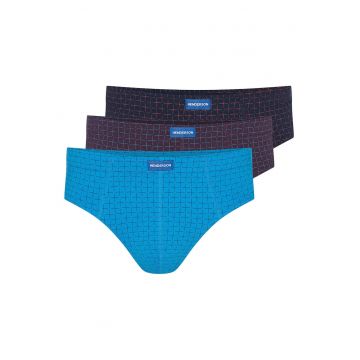Set slipuri barbati  3 perechi - albastru - gri - bumbac 100%