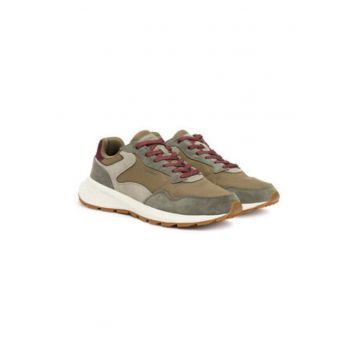Tenisi barbati -  305258670 - piele naturala - kaki