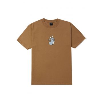 Tricou din bumbac cu decolteu la baza gatului -