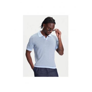 Tricou polo barbati  1094K301J - Bumbac - Albastru