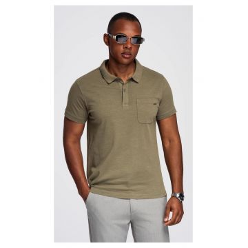 Tricou polo clasic din tricot de bumbac  OM-POWS-0142