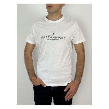 U.S. Grand POLO Tricou barbati cu imprimeu text - Regular fit