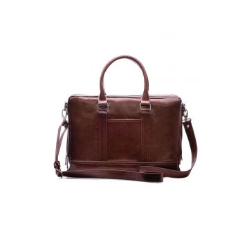 Geanta din piele naturala  Aberdeen - Maro SL02