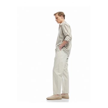 Pantaloni chino din bumbac si in