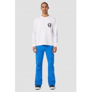 Pantaloni din denim cargo evazati