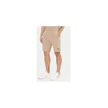 Pantaloni scurti sport barbati Ea7 Emporio Armani - 8NPS65 PJVRZ - Bumbac - Bej