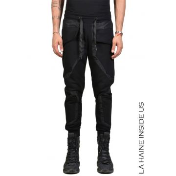 Pantaloni sport - buzunare aplicate si insertii de fas