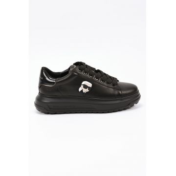 Pantofi sport din piele cu aplicatie logo