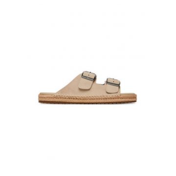 Papuci barbati 305436689 - Tomy Hilfiger - Piele naturala - Bej