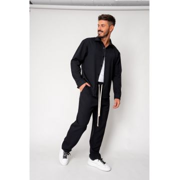 Set camasa cu nasturi si pantalon lung Black II 18192