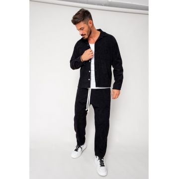 Set Camasa si Pantalon Lung din reiat Black 18132