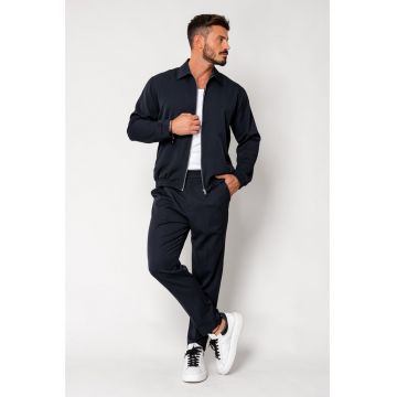 Set Caruso Jacheta cu fermoar si pantalon lung Navy New 18223