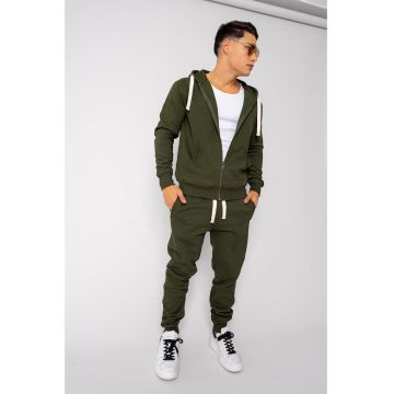 Set hanorac cu fermoar si pantalon Kaki 18515
